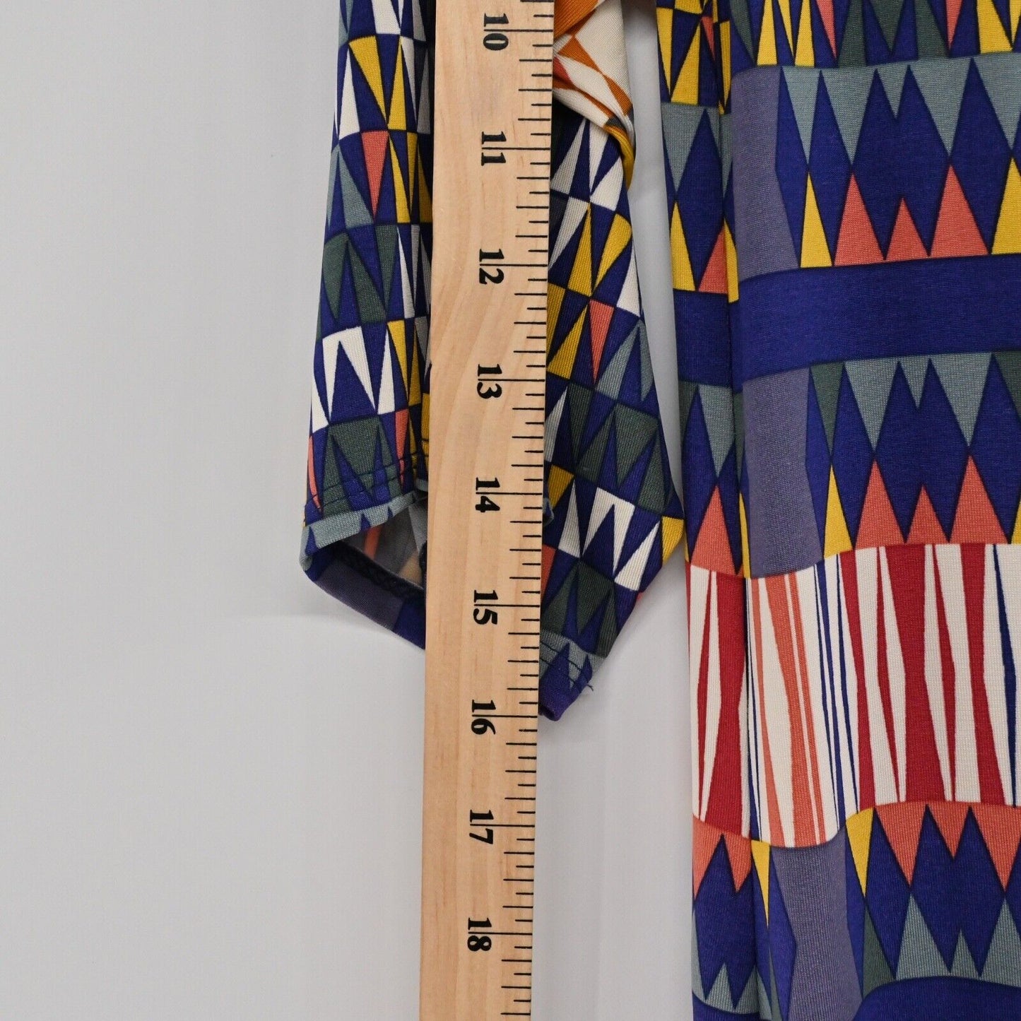 LEOTA Dress Womens Size XS Geometric Print Belted Scoop Neck 3/4 Sleeve Boho USA