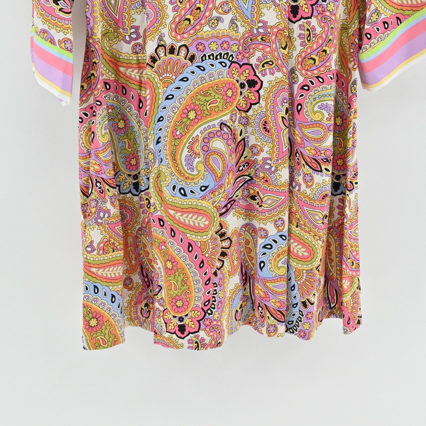 Marella Primavera Alacre Belted Paisley Dress Size 8 Wanderlust Kimono Sleeve