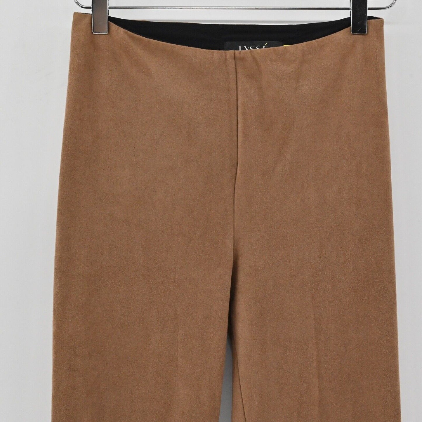LYSSE Pants Womens Size XS Brown Faux Suede Mid Rise Equestrian Pull On Skinny
