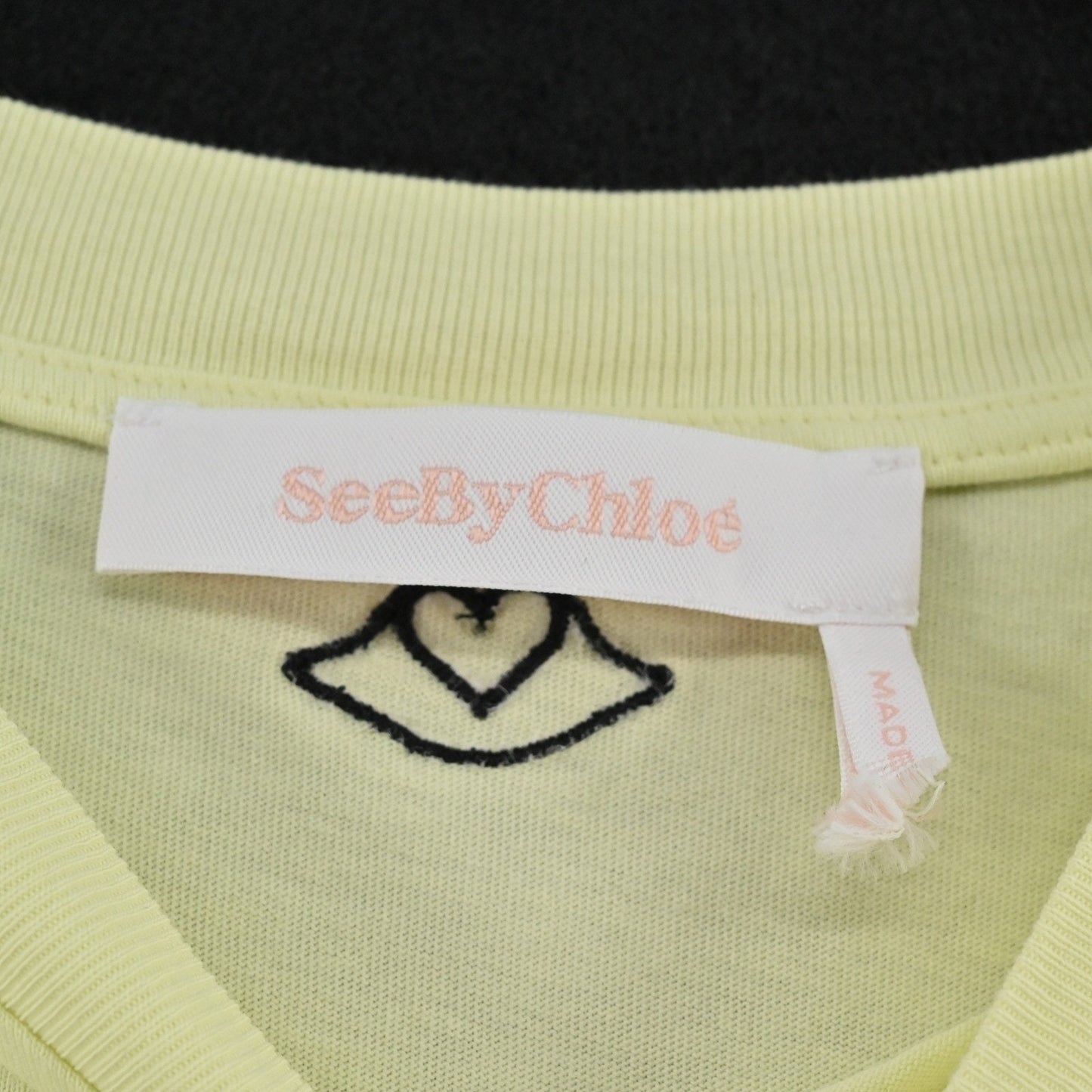 See By Chloe Womens Knot Front Top Size L Young Green Cotton Modern Effortless