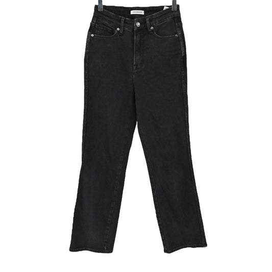 GOOD AMERICAN Jeans Womens Size 26 Good Curve Straight Leg Black Denim Classic