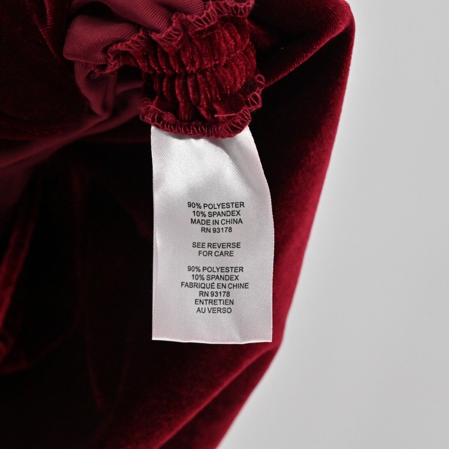 HOUSE of HARLOW Dress Womens Size L One Shoulder Velvet Ruched Side Garnet Red