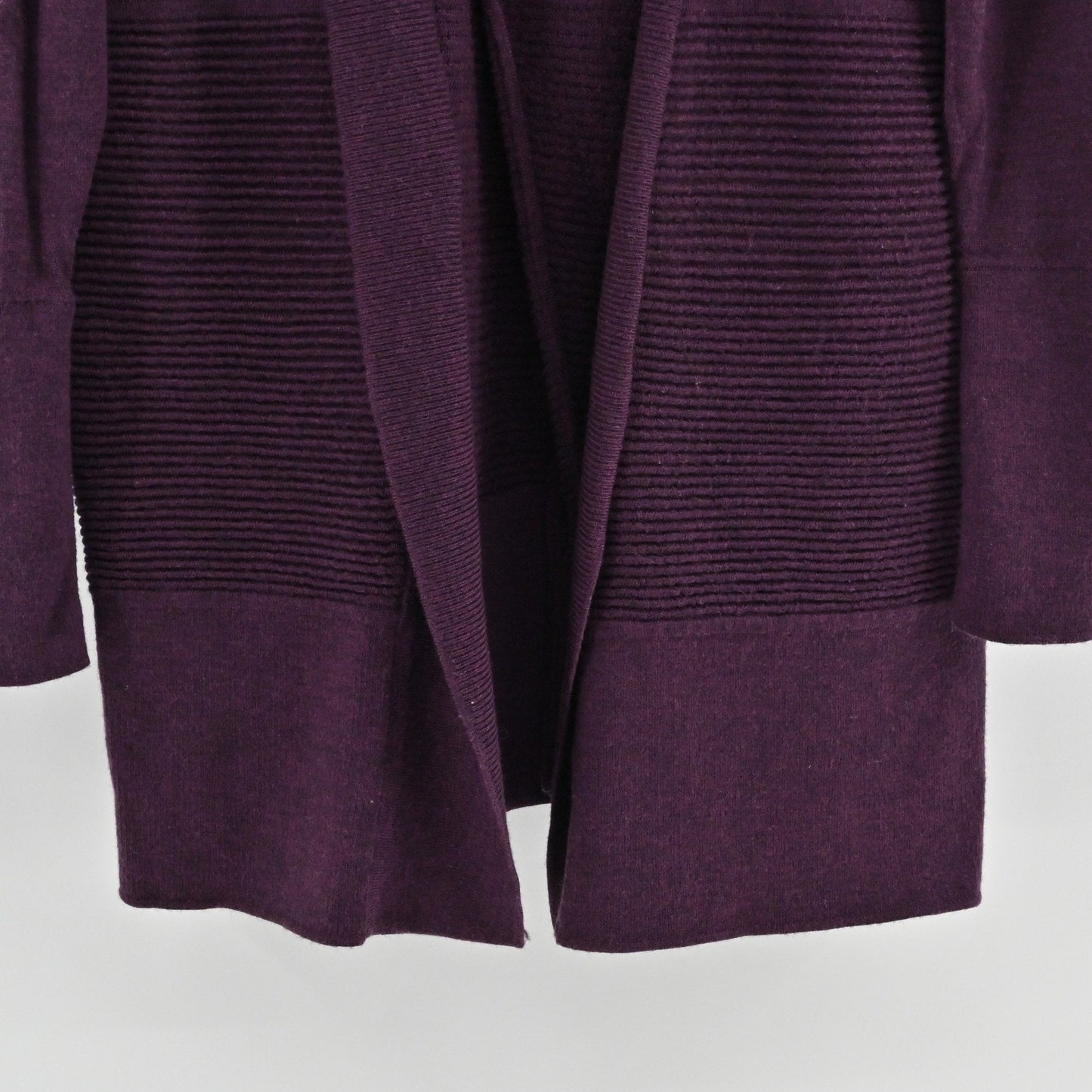 Lululemon Womens Sit In Lotus Wrap II Cardigan Size 10 Heathered Plum Ribbed