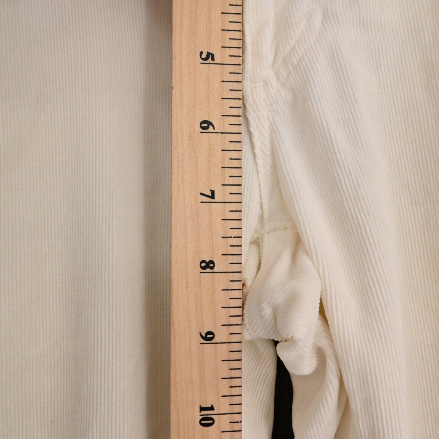 AG Pants Womens Sz 27 Ivory Corduroy The Angel Bootcut Low Rise Rhinestone Logo