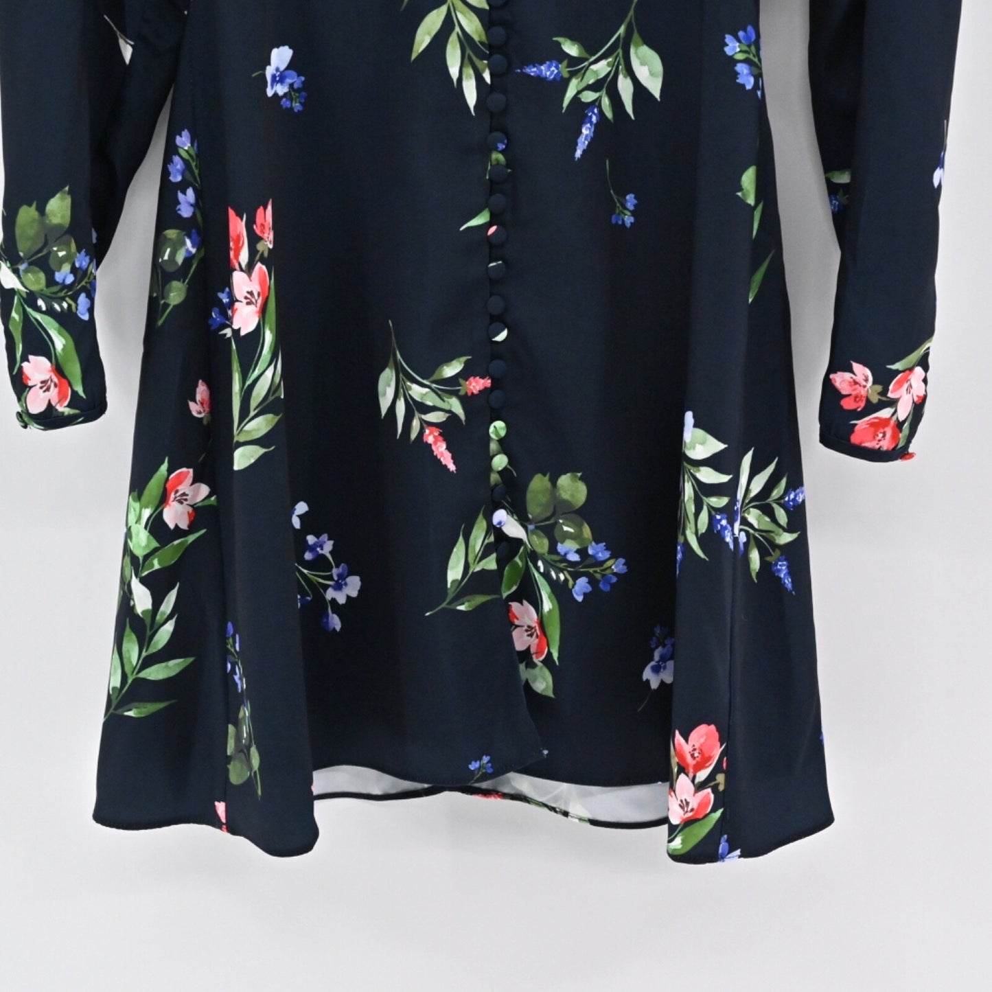 KEEPSAKE Womens Glory Blue Floral Dress Size XS Mini Empire Waist Puff Sleeve