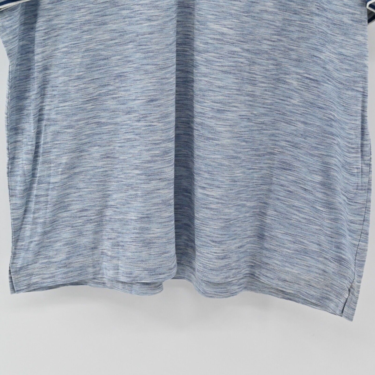 Vtg DALMINE Polo Mens Sz 58 Blue Gray Stripe 100% Cotton Short Sleeve Italy 00s