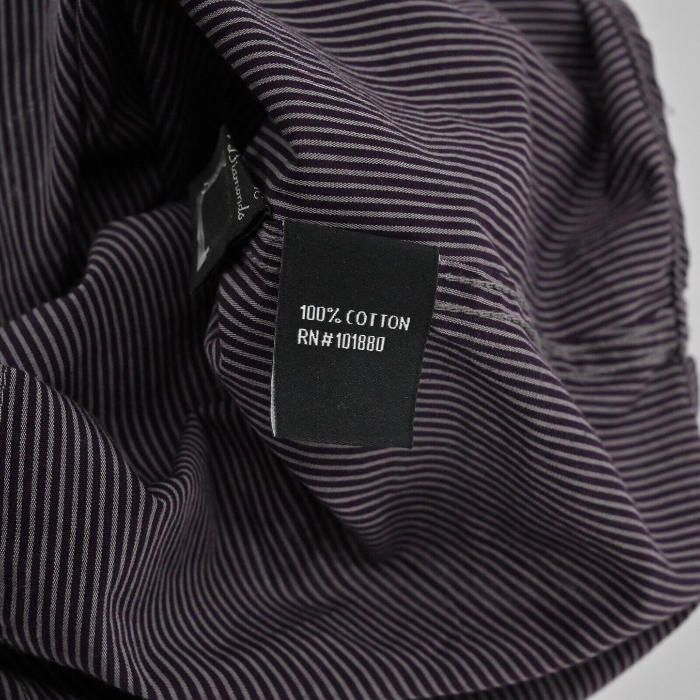 7 DIAMONDS Shirt Mens Sz XL Casual Stripe Long Sleeve Button Down Front Pockets