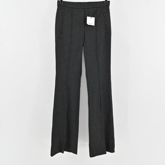 THEORY Demitria Regent Knit Pants Womens Size 2 Pull On Gray Multi Flare NEW