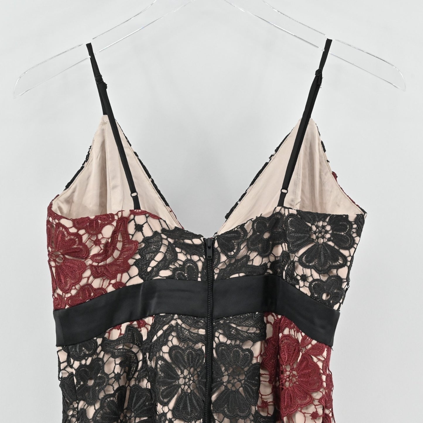 Bardot Eve Lace Asymmetrical Bodycon Dress Size S Black Burgundy Dark Romantic