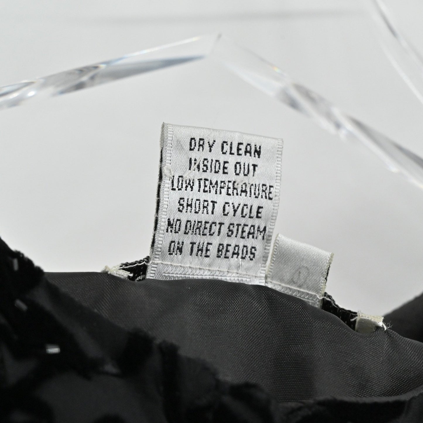 Vtg Adrianna Papell Black Silk Jacket Size M Velvet Beaded Floral Embellished