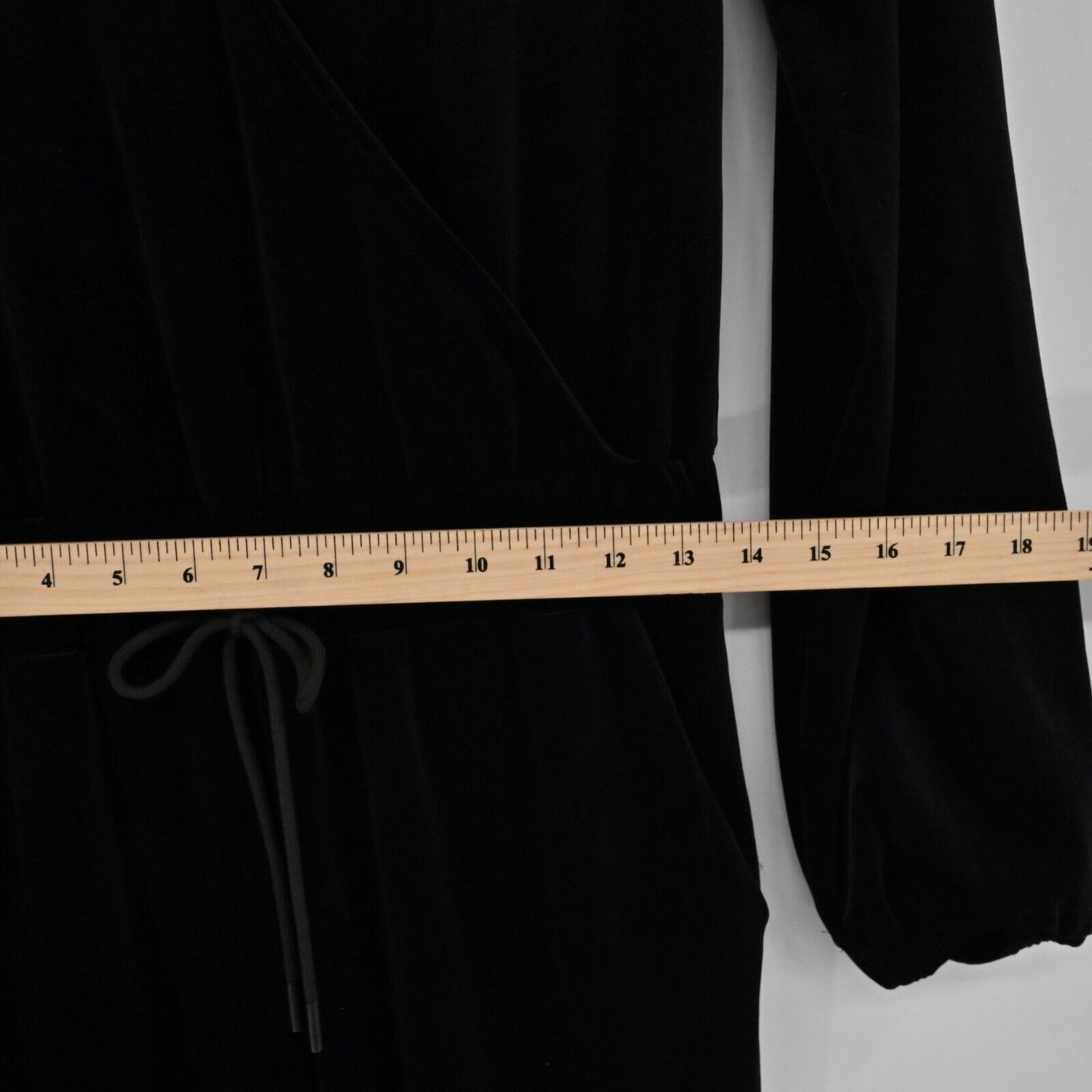 N PHILANTHROPY Jumpsuit Womens Sz S Velour Viper in Black Cat Surplice Neckline