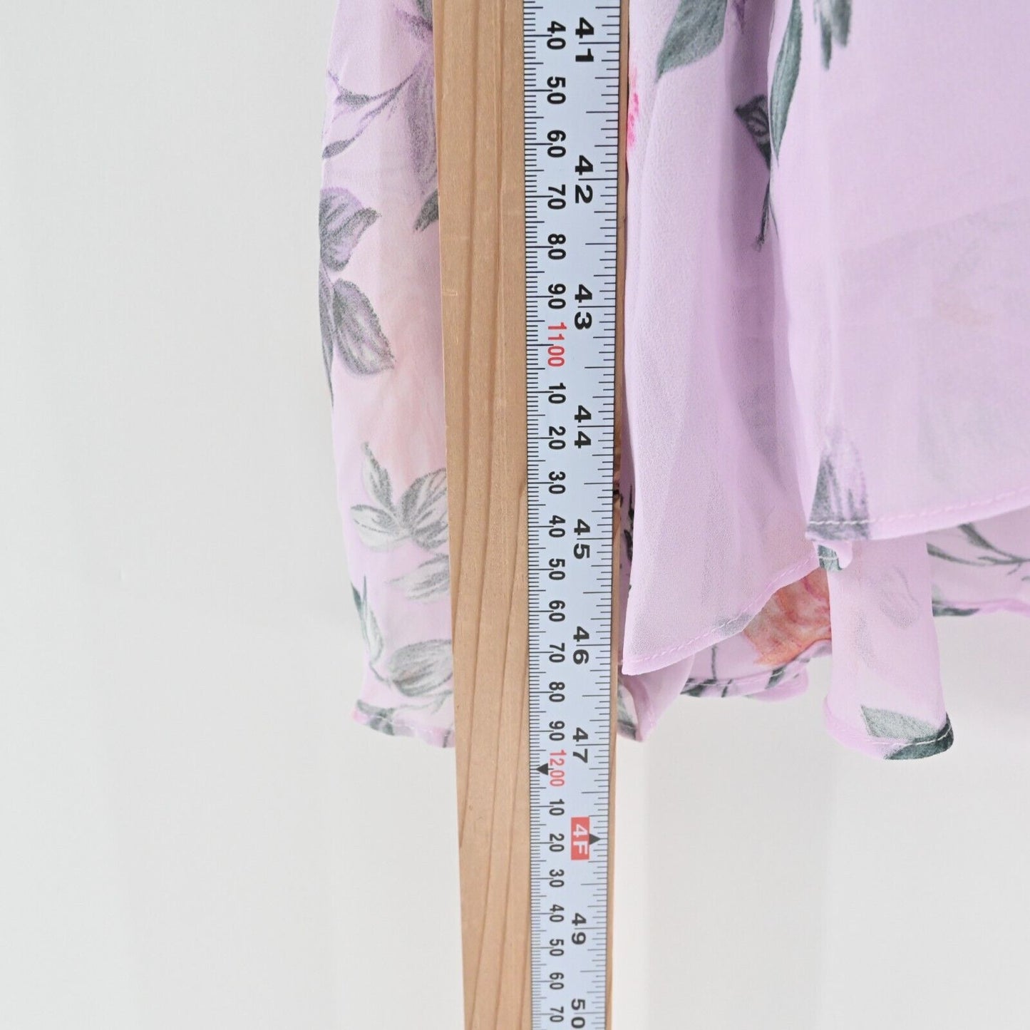 ASTR Dress Size M Devereaux Midi Cut Out Side Draped Pink Multi Floral Lavender