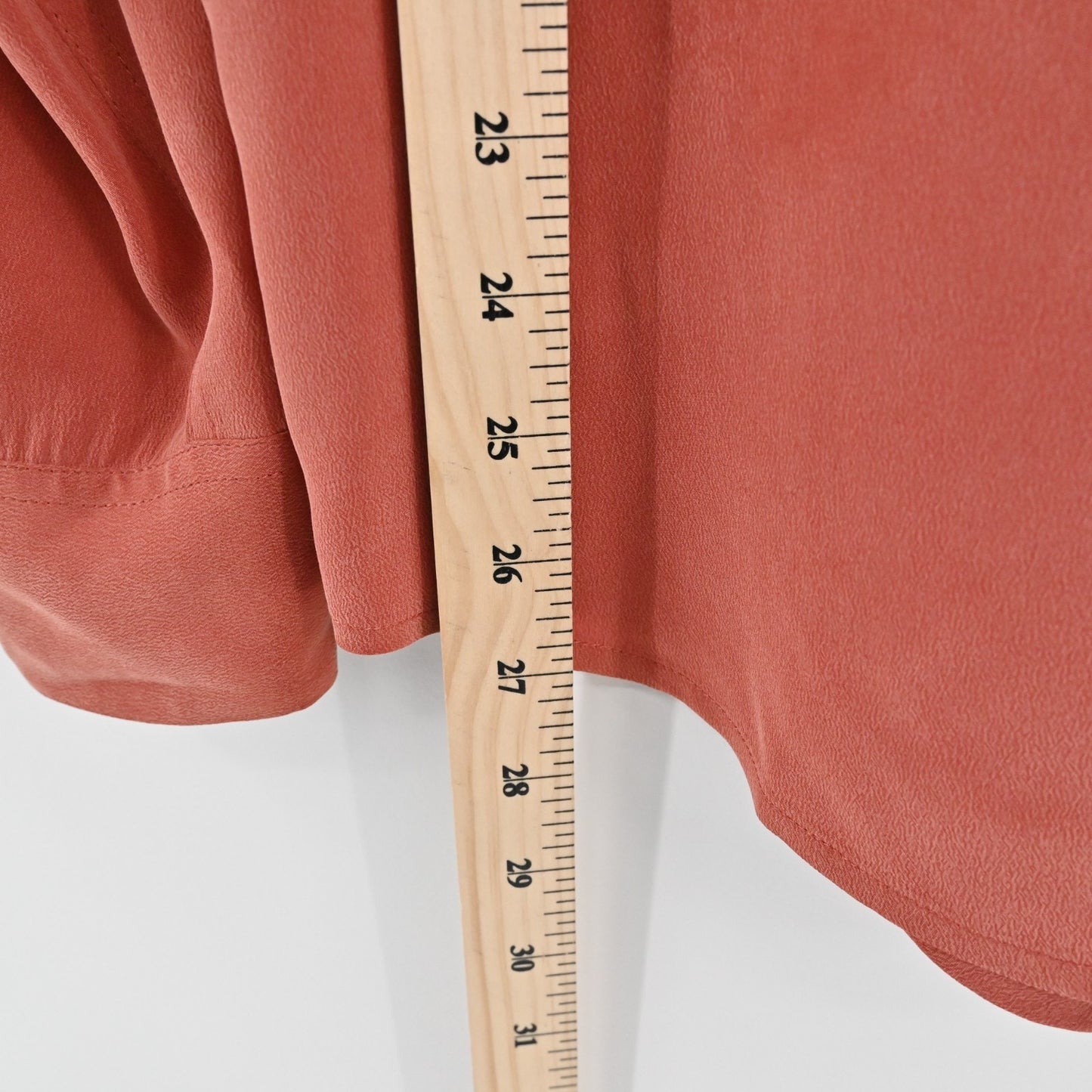 Equipment Womens Signature Silk Collar Shirt Size S Blouse Button Up Baked Clay