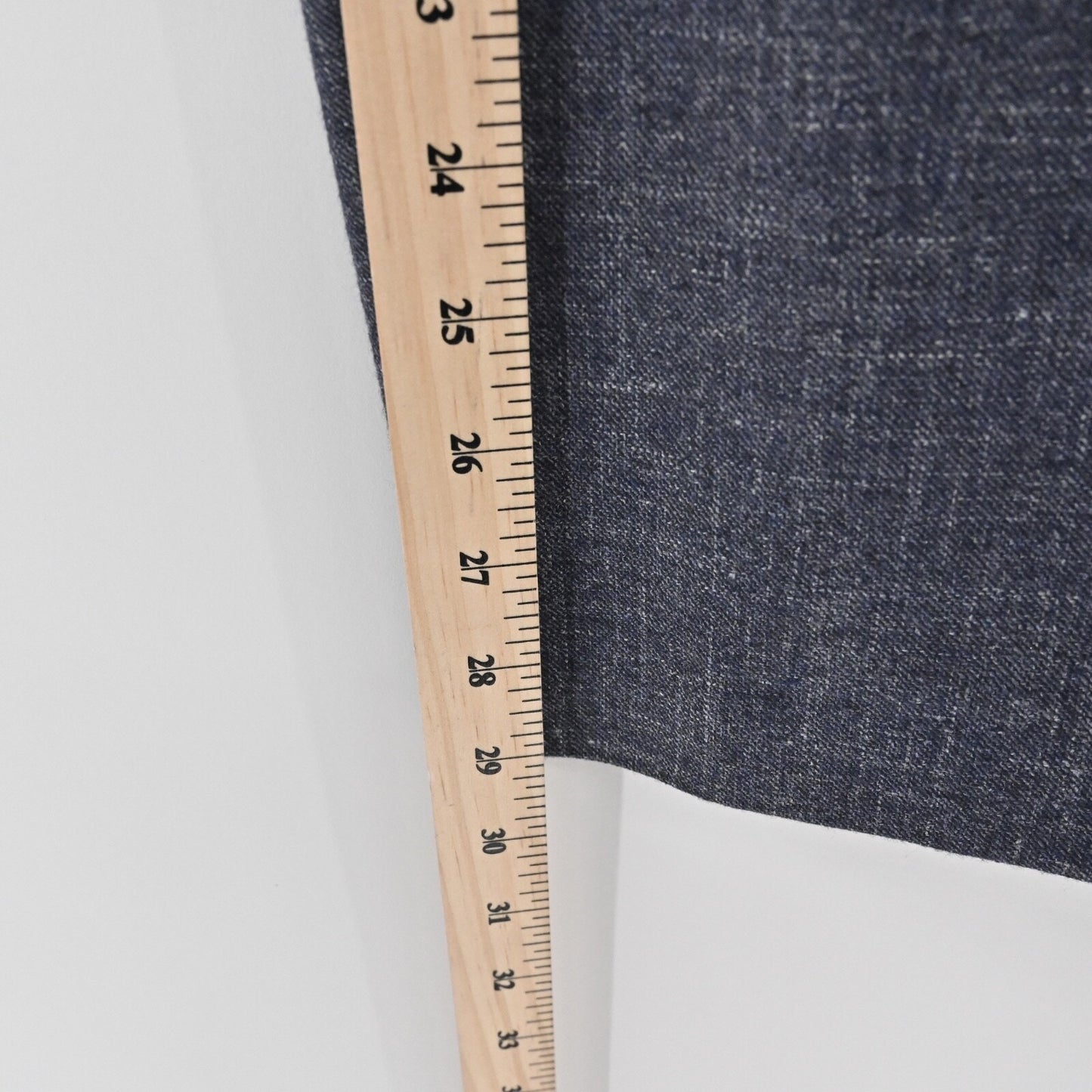 LES COPAINS Skirt Size 46 Blue Wool Silk Linen Stretch Knee Length Pencil Career