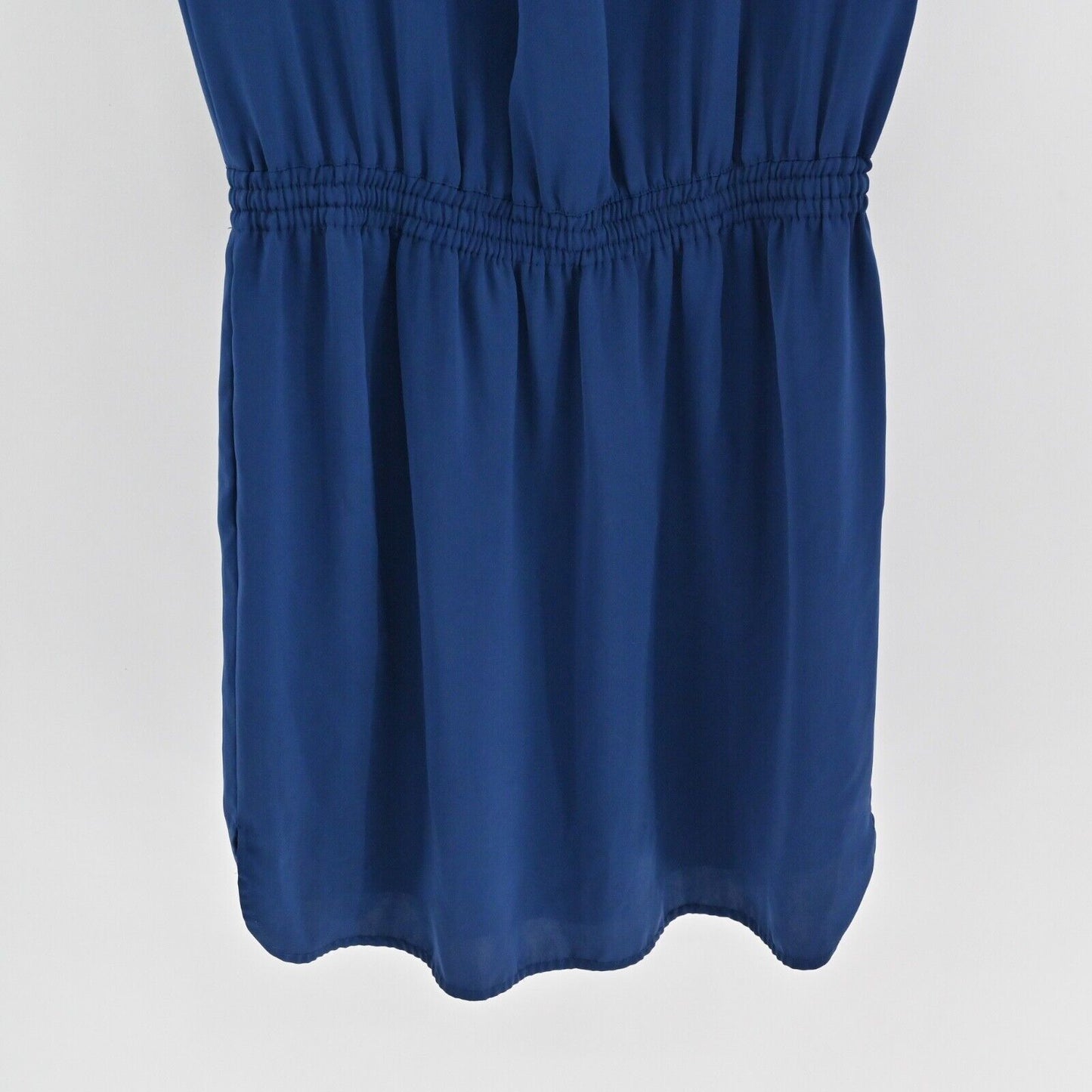 VINCE Dress Size XS Blue Cap Sleeve Drawstring Waist Shirt Capsule Quiet Luxury