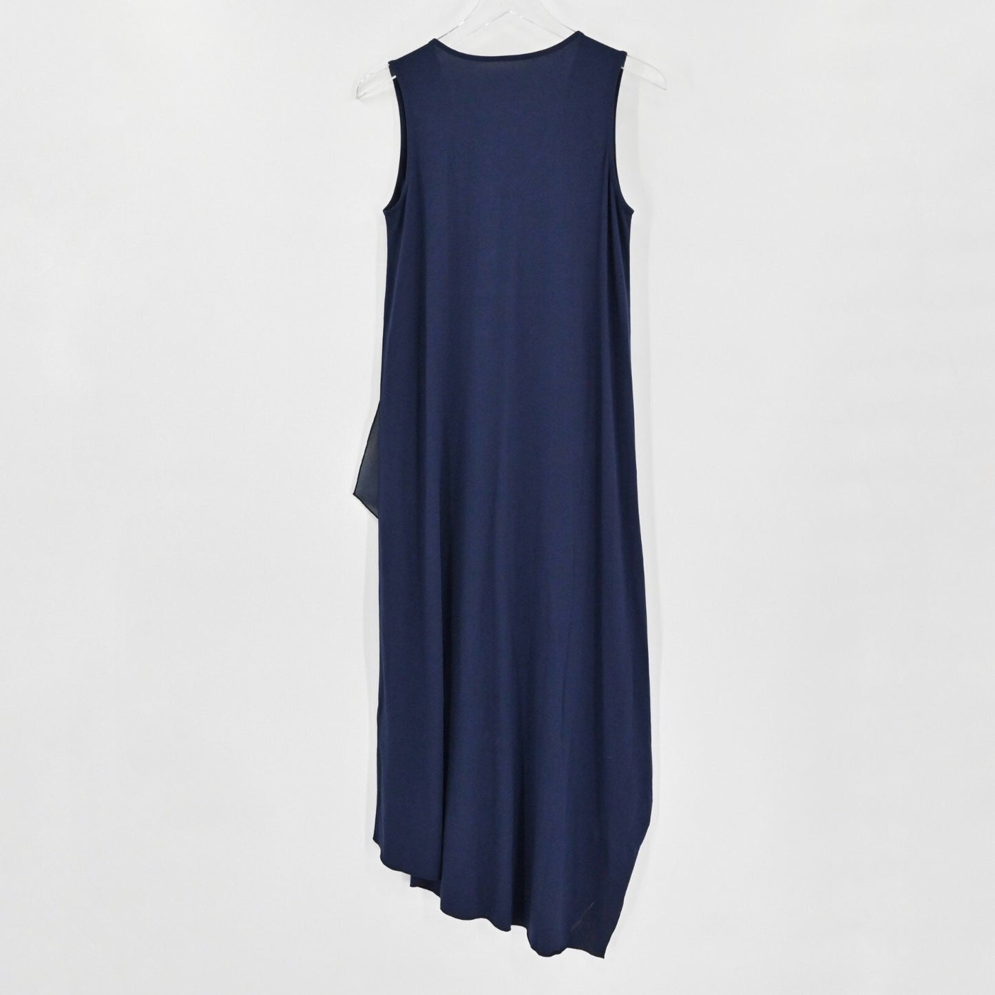 SOFT SURROUNDINGS Womens Amalfi Dress Size XS Blue Navy Jersey Chiffon Lagenlook