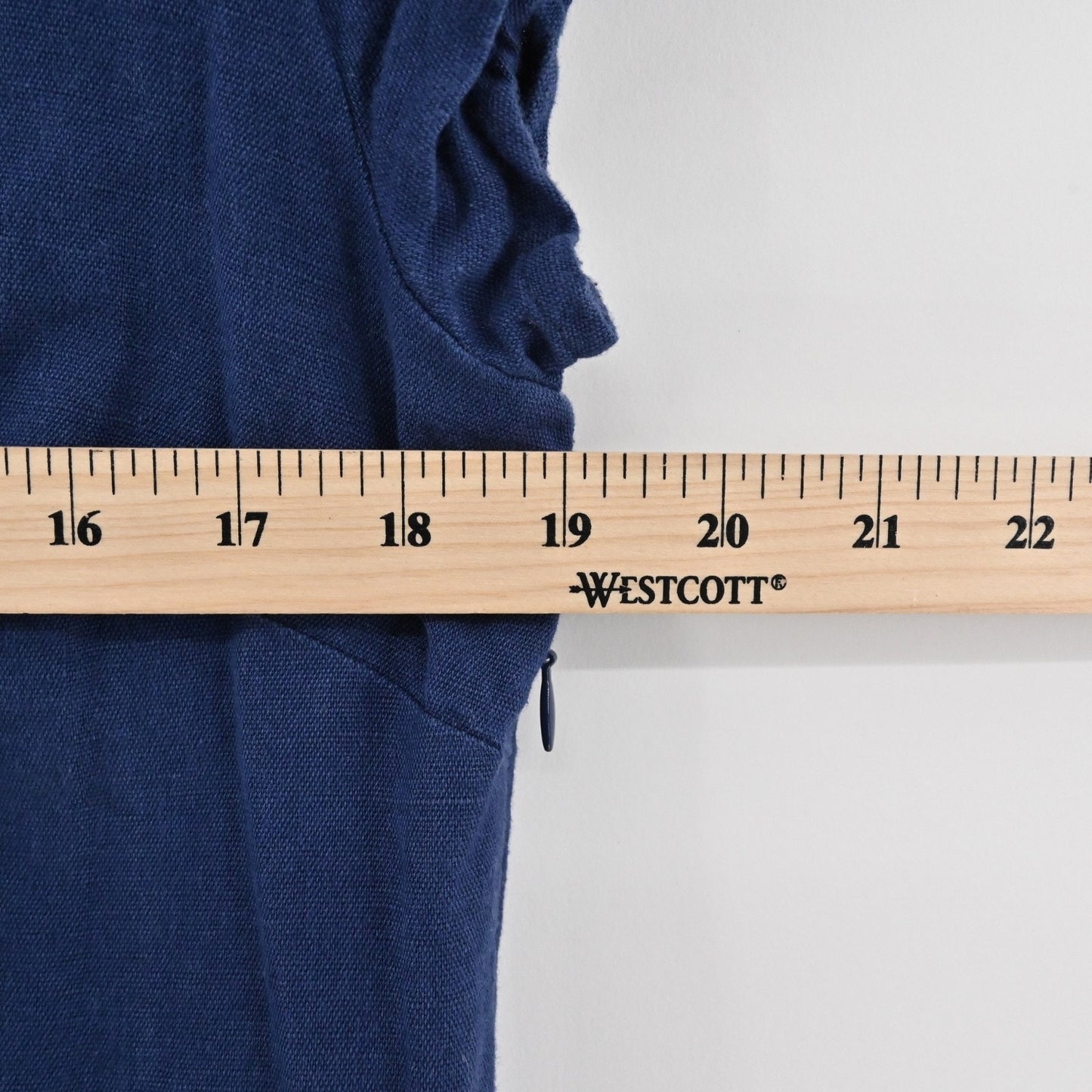 VINEYARD VINES Embroidered Tunic Shift Dress Size 6 Navy Blue Cotton Linen Boho