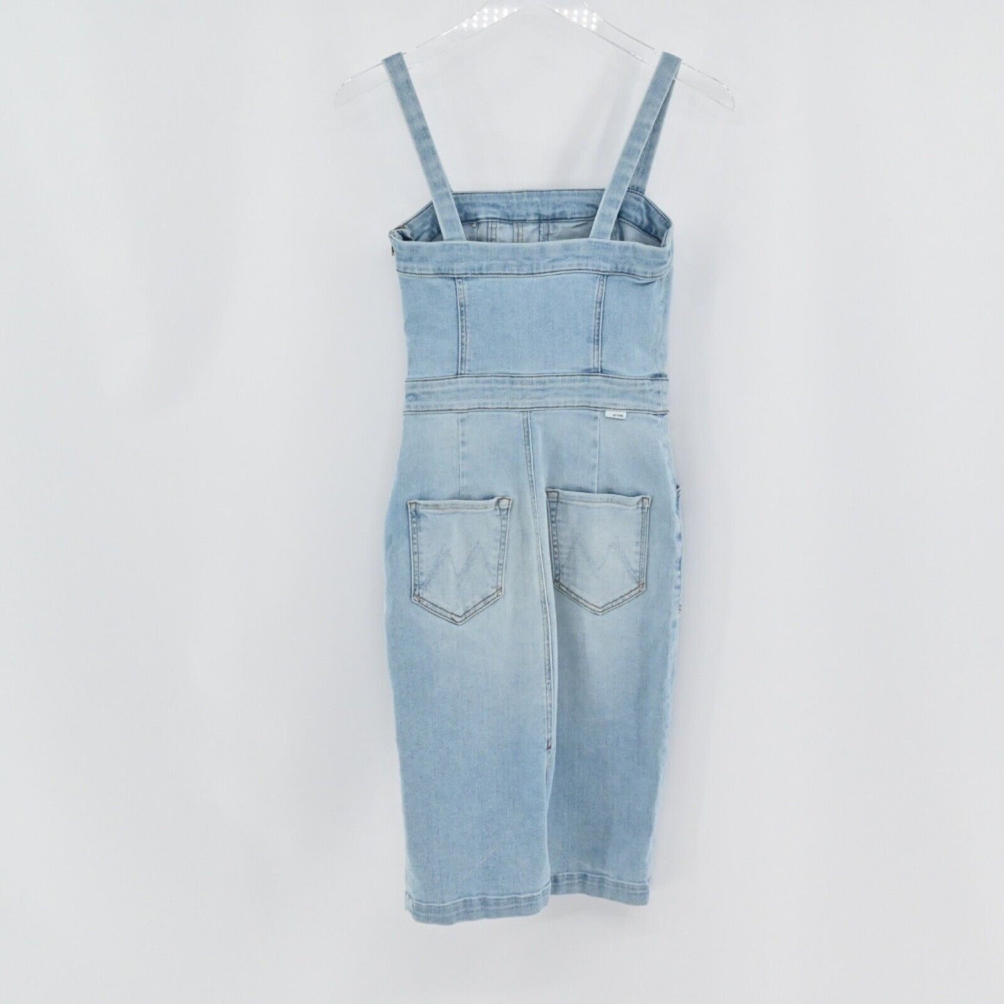 MOTHER Dress Womens Size 24 The Pocket Hustler Denim Overall Cotton Stretch