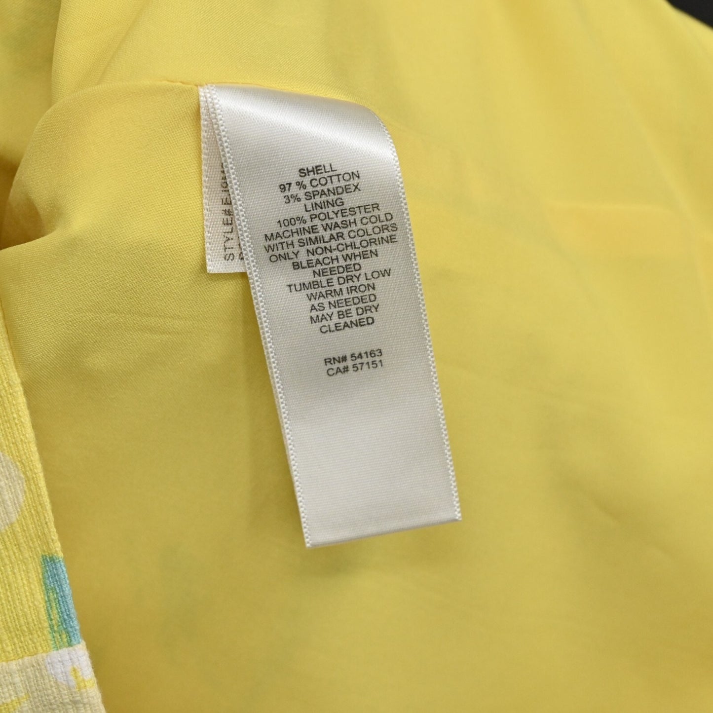 ELIZA J Yellow Shift Dress Size 6 Sleeveless White Lace Trim Floral Print Preppy