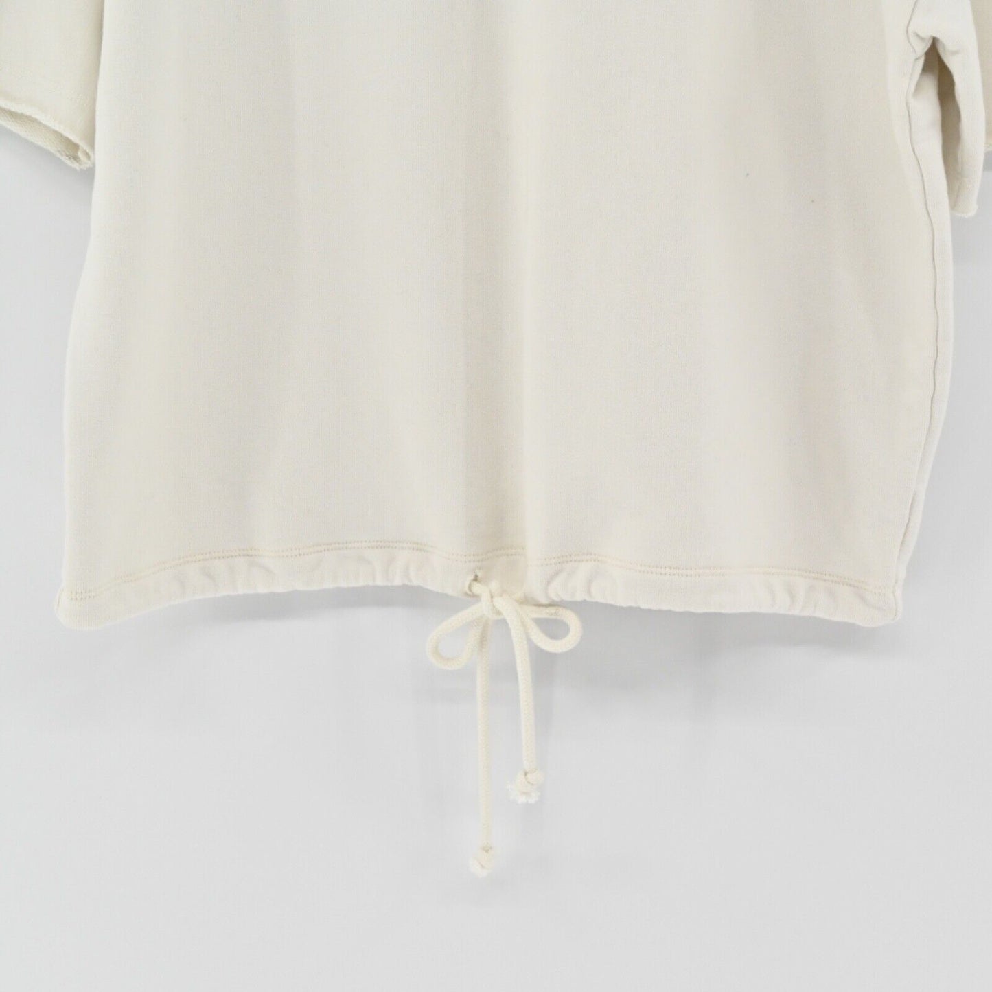AMERICAN EAGLE Sweatshirt Womens Sz XS Ivory Cotton Blend Drawstring Waist NEW