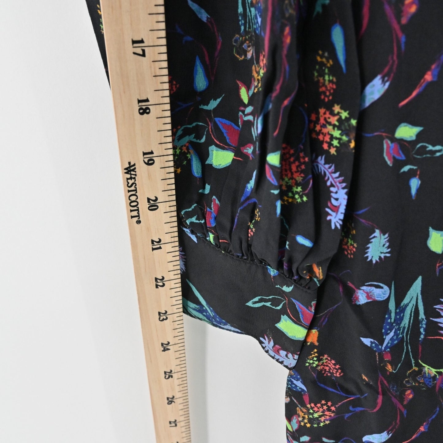 TANYA TAYLOR Dress Size 0 Clarisse Mini Black Floral Silk High Neck Long Sleeve