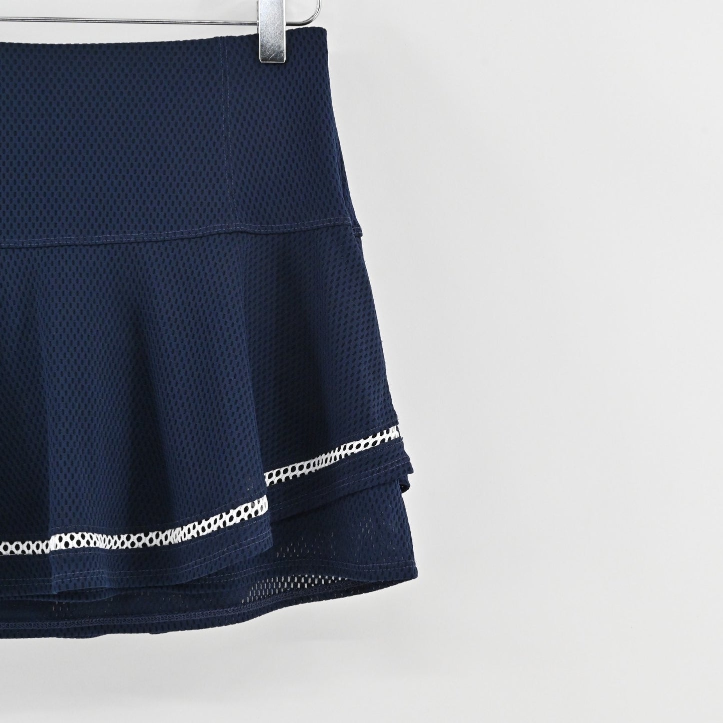 Lucky in Love Tiered Tennis Skort Size S Navy White Golf Athletic Pickle Ball