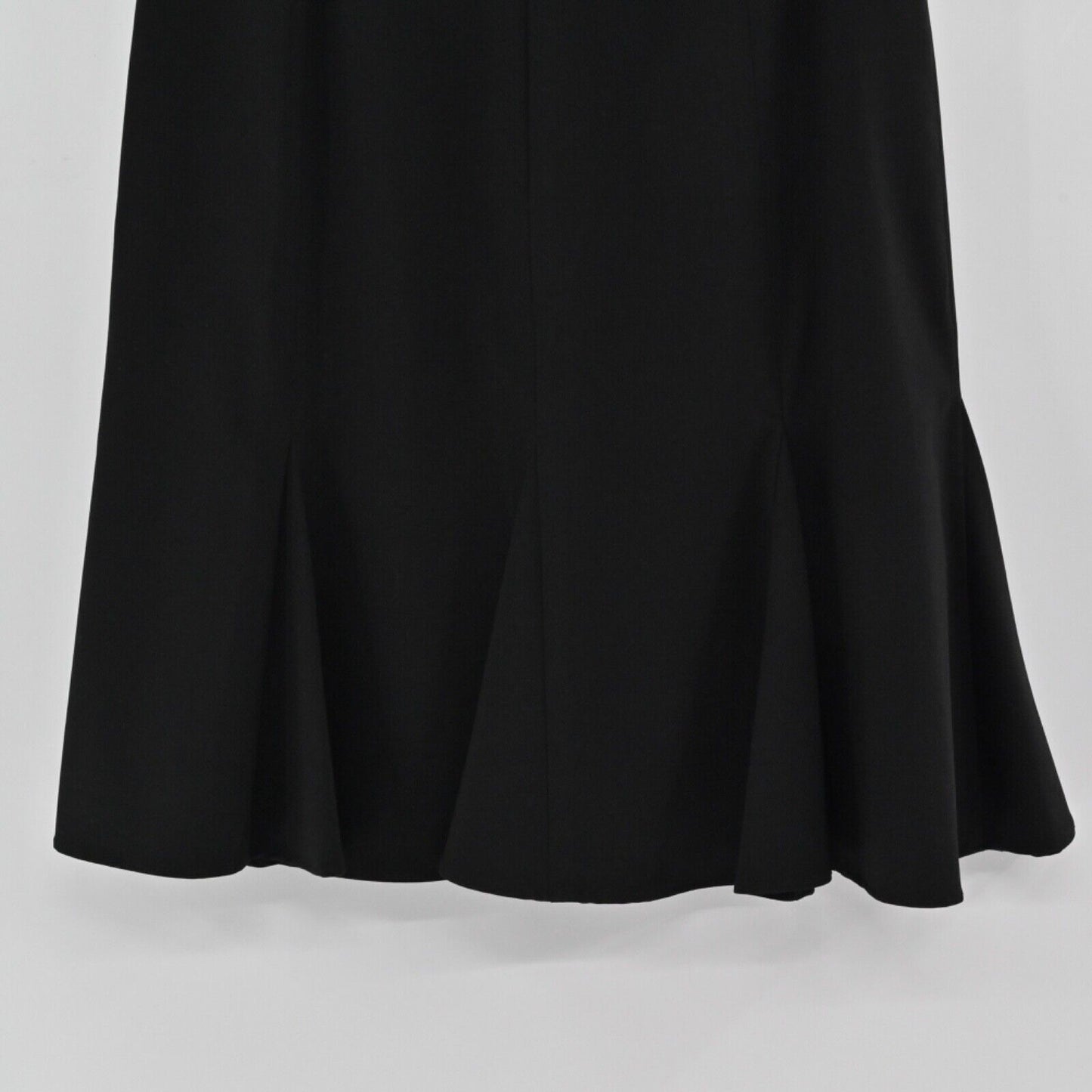 INC Skirt Womens Size 8 Black Mid Rise Knee Length Pleated Godet Trumpet Career