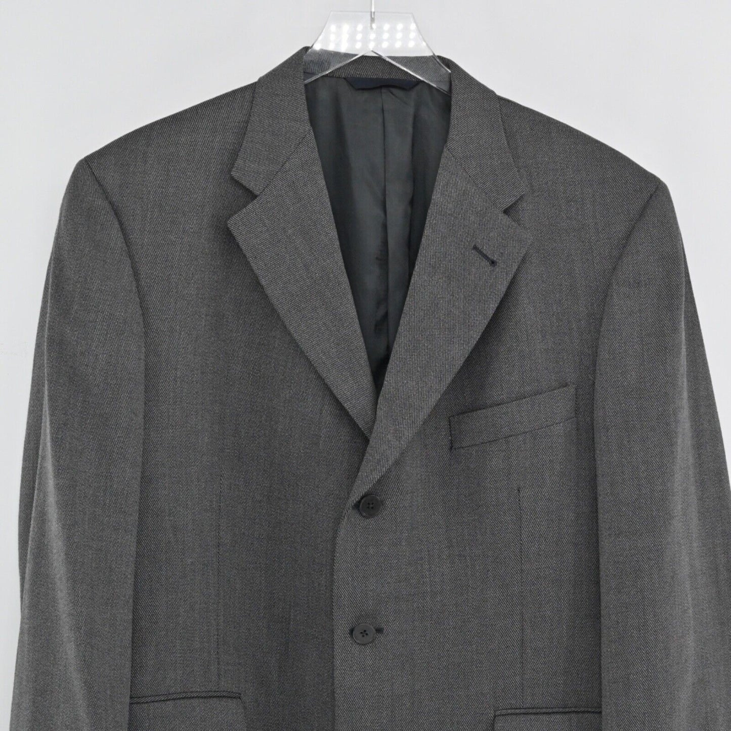 Vtg BURBERRY Blazer Mens Size 42S Classic Gray 100% Wool Union Tag USA 00s Retro