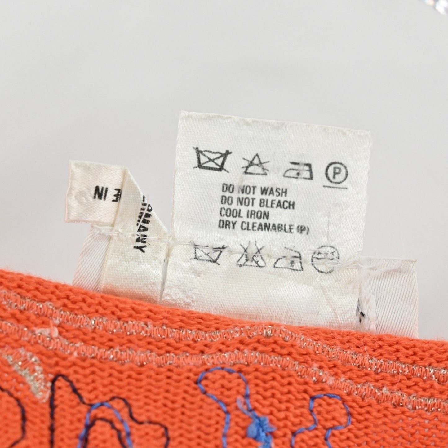 Vtg Laurel by Escada Womens Embroidered Cardigan Size 38 Orange Cotton Halloween