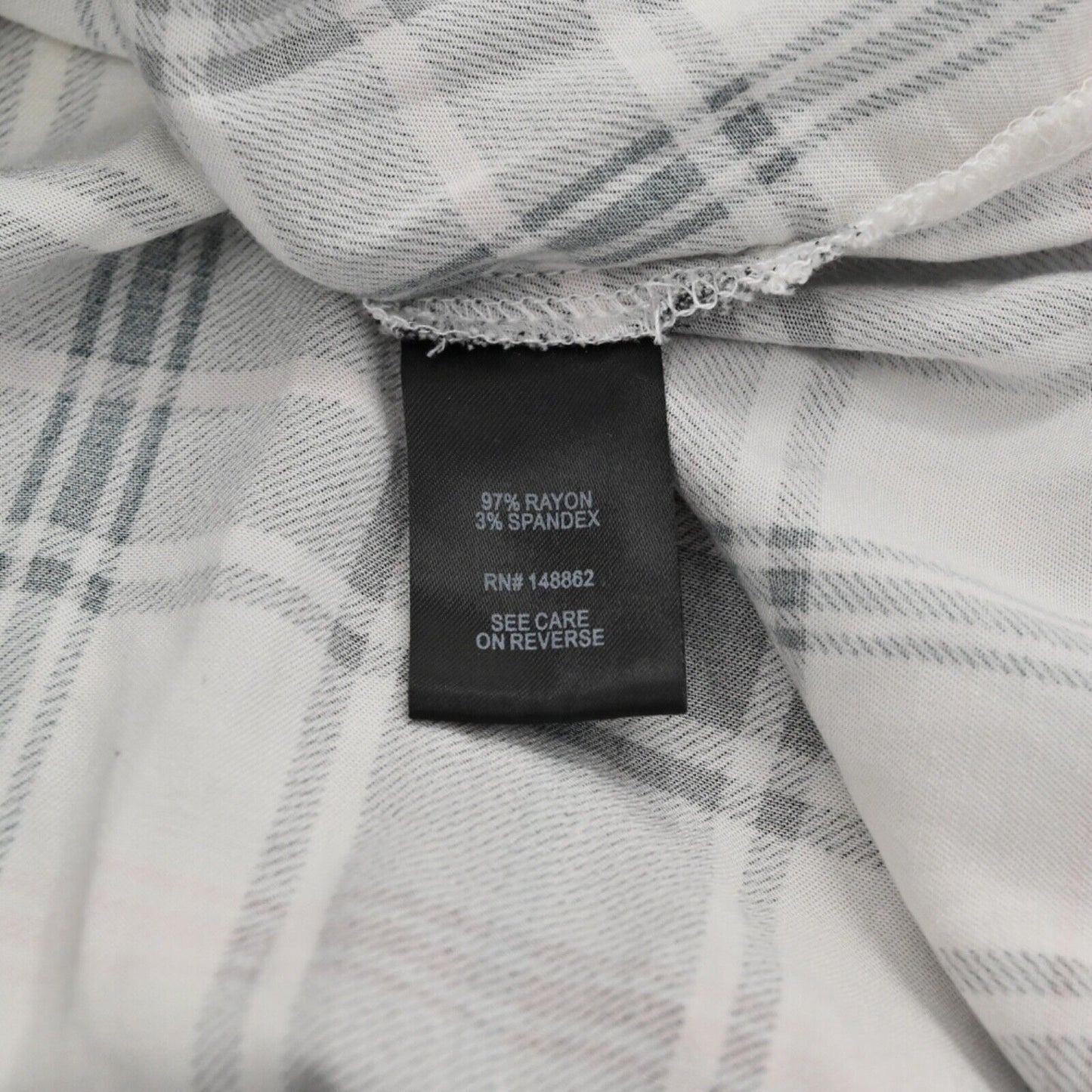TORRID Dress Womens Size 2X White Plaid Shirt Challis Zip Front Drawstring Waist