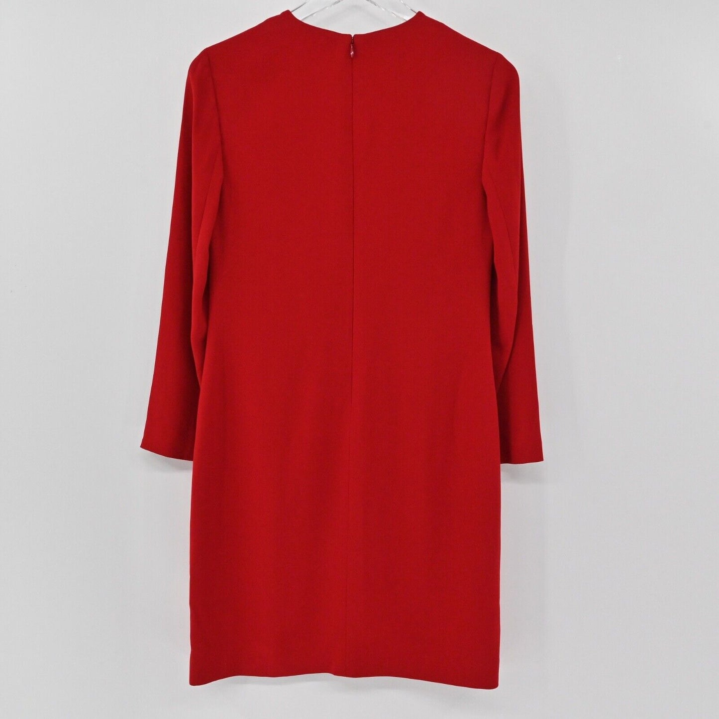 RALPH LAUREN Black Label Dress Womens Sz 6 Red Long Sleeve Classic Sheath Career