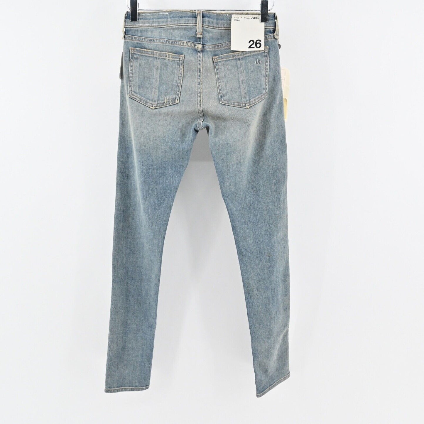 RAG BONE Jeans Womens Size 26 Light Wash Distressed Water Street Low Rise Skinny