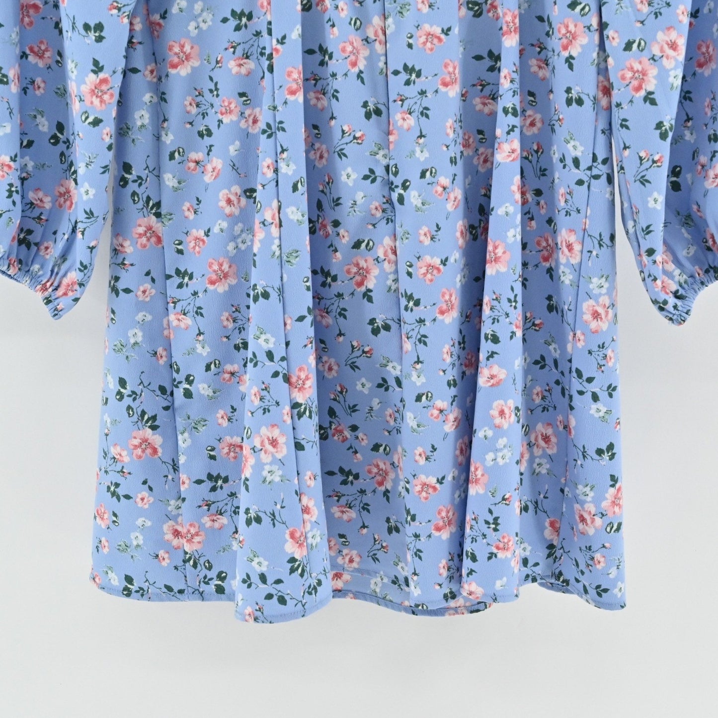 Abercrombie Fitch Ditzy Floral Mini Dress Size M Romantic Girly Blue Square Neck
