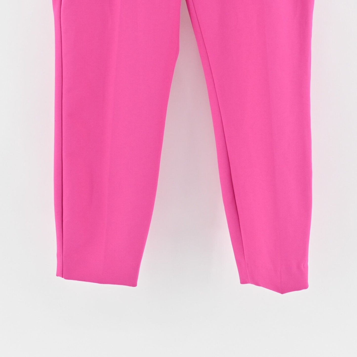 EXPRESS Pants Womens Sz 2S Solid Hot Pink Stretch Crop High Rise Pockets Office