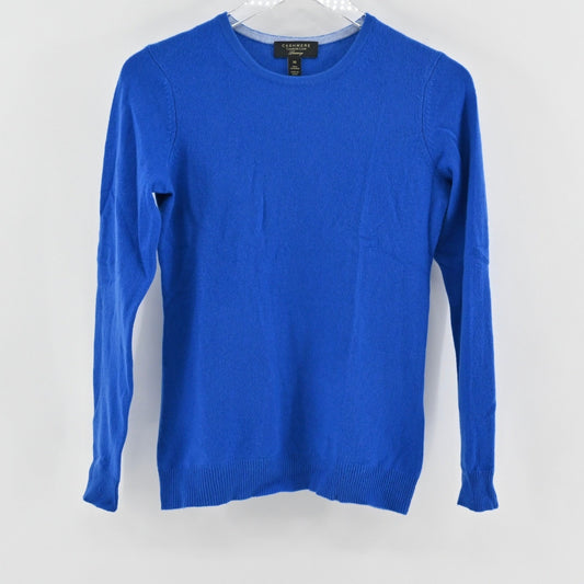 Charter Club Womens Cashmere Sweater Size XS Blue Crew Neck Cozy Quiet Luxury