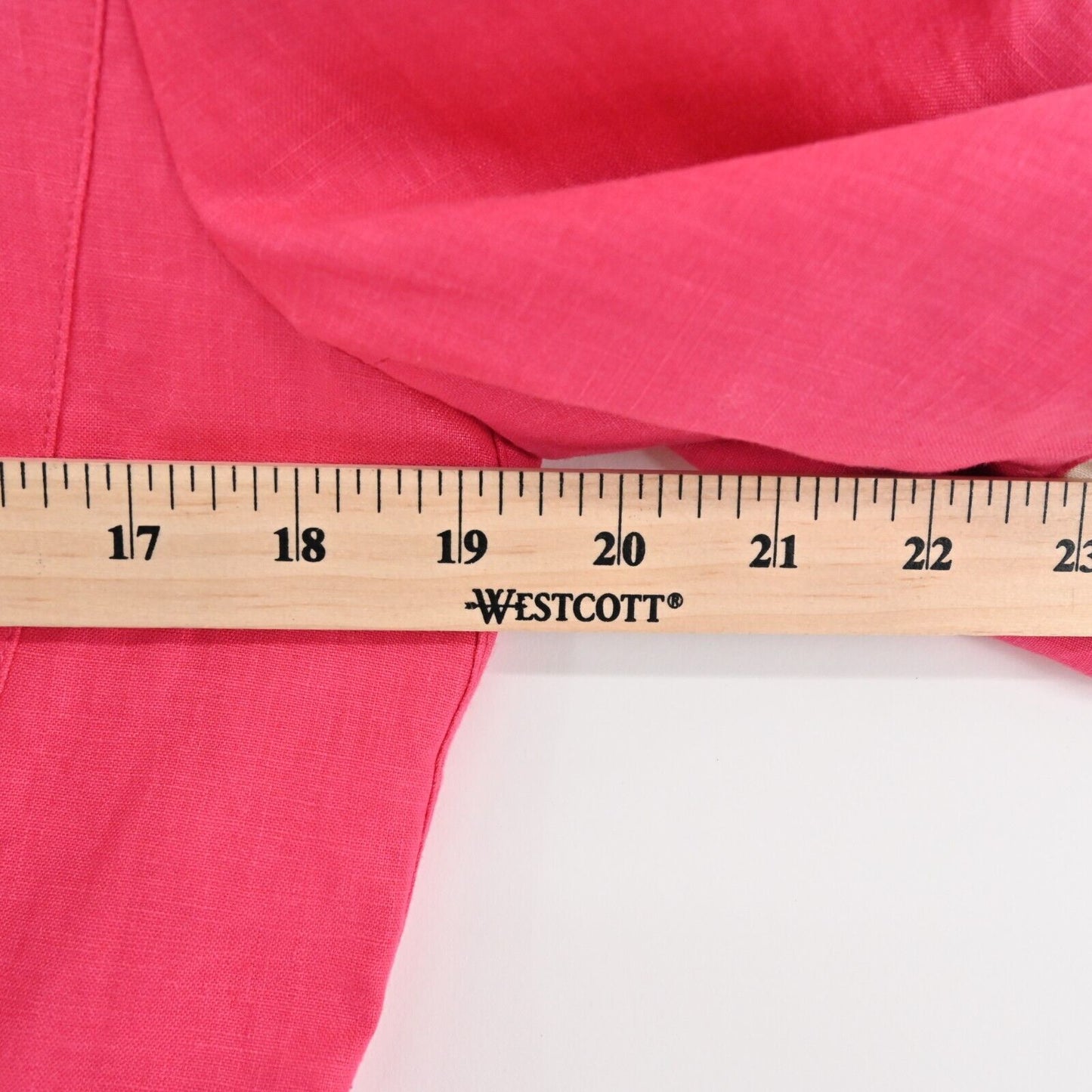 Vtg LOUIS FERAUD Blazer Womens Size 8 Pink White Trim Linen Short Sleeve Jacket