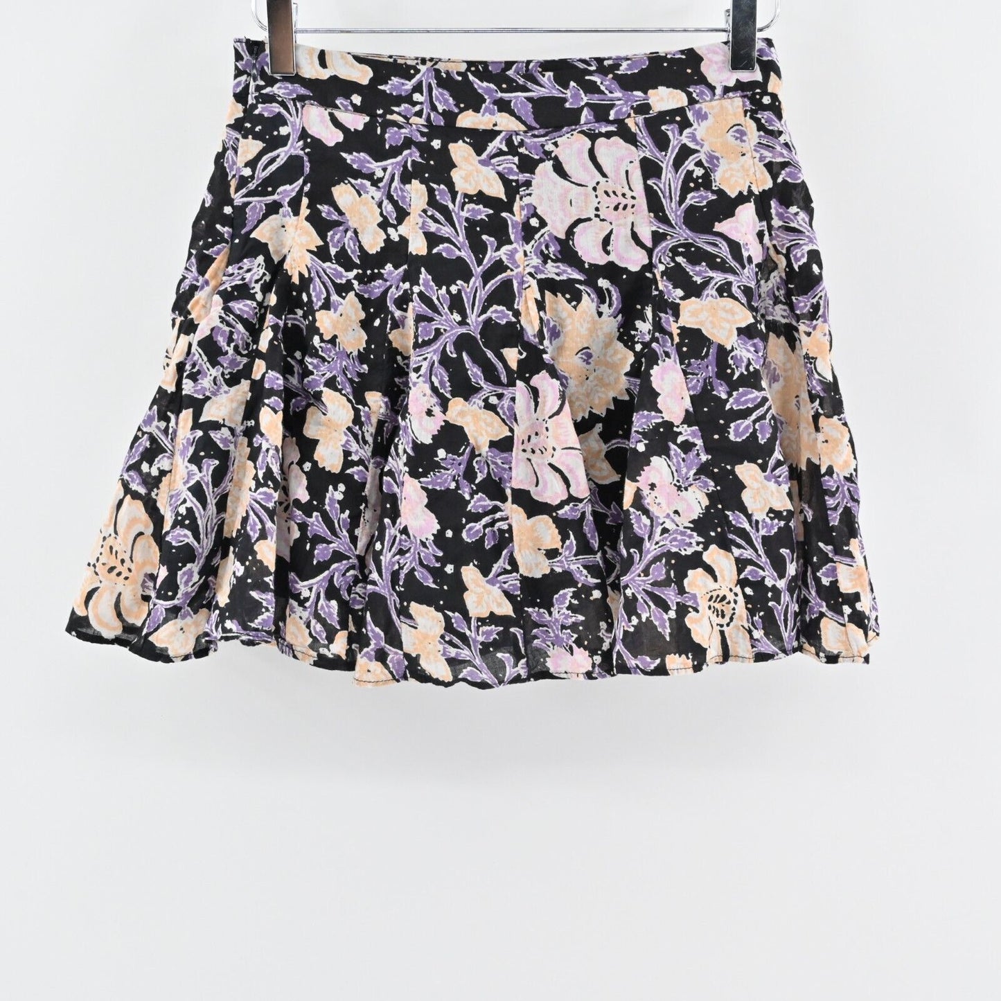 FREE PEOPLE Skirt Sz 4 End of the Island Godet Mini Multicolor Floral Ditzy Boho