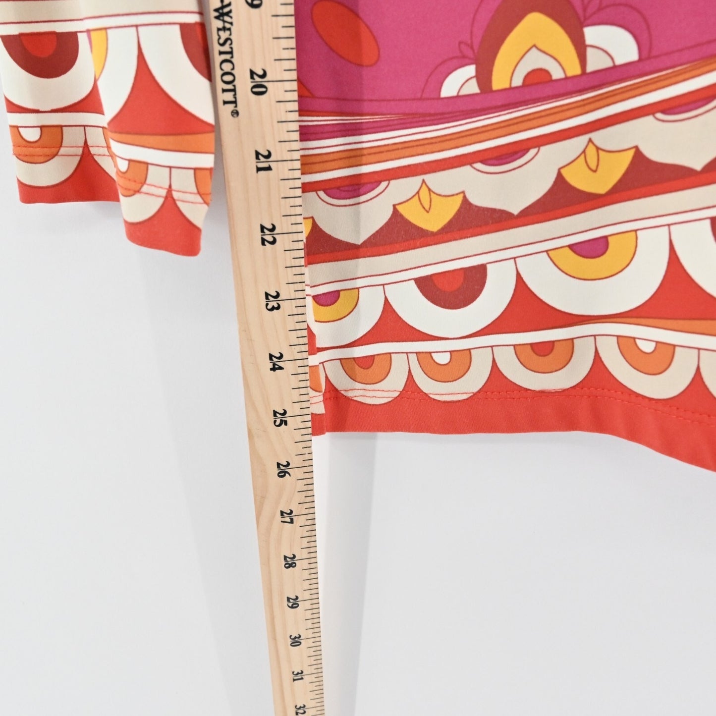 J MCLAUGHLIN Womens Catalina Cloth Top Size L Stretch Quarter Sleeve Retro Print