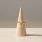 Lynn's Closet Boutique gold plated adjustable ring featuring an artificial opal stone and rhinestone leaf detail.