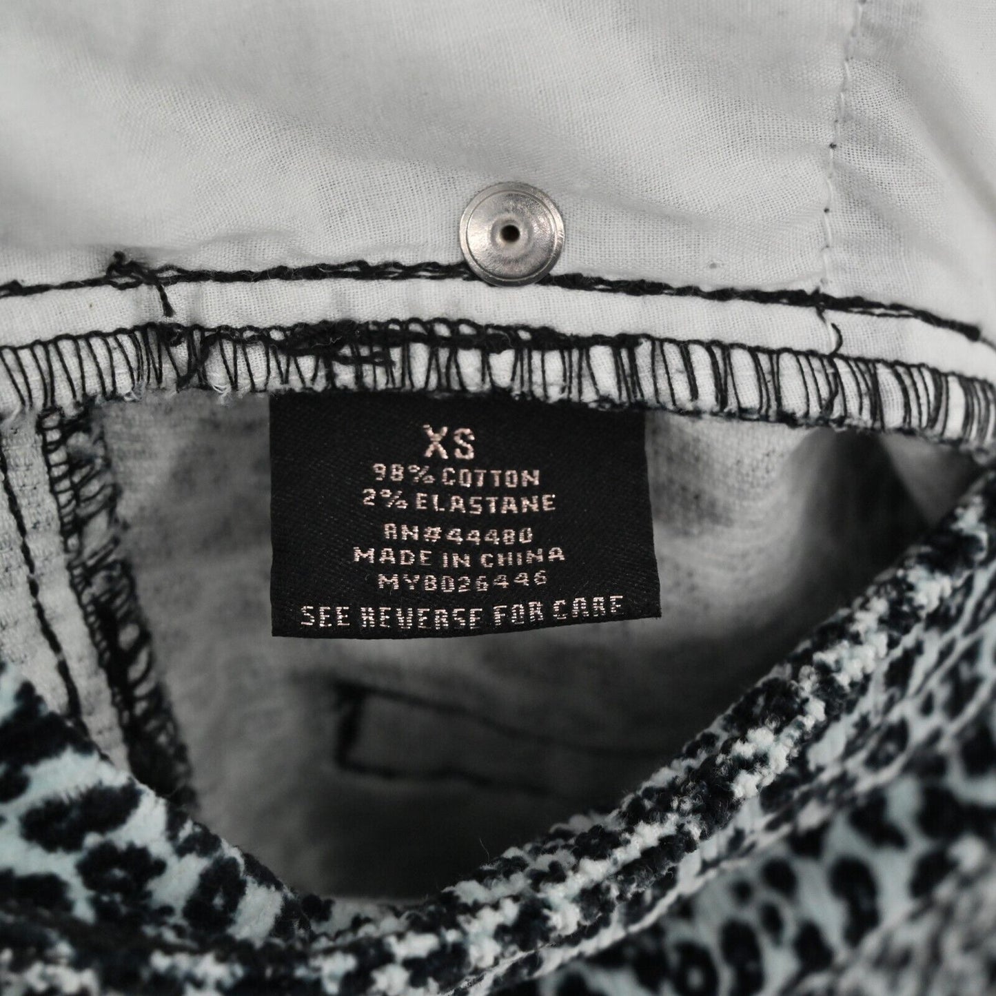 TDC Womens Sz XS Animal Print Mini Skirt by Topson Corduroy Mint Green Black NEW