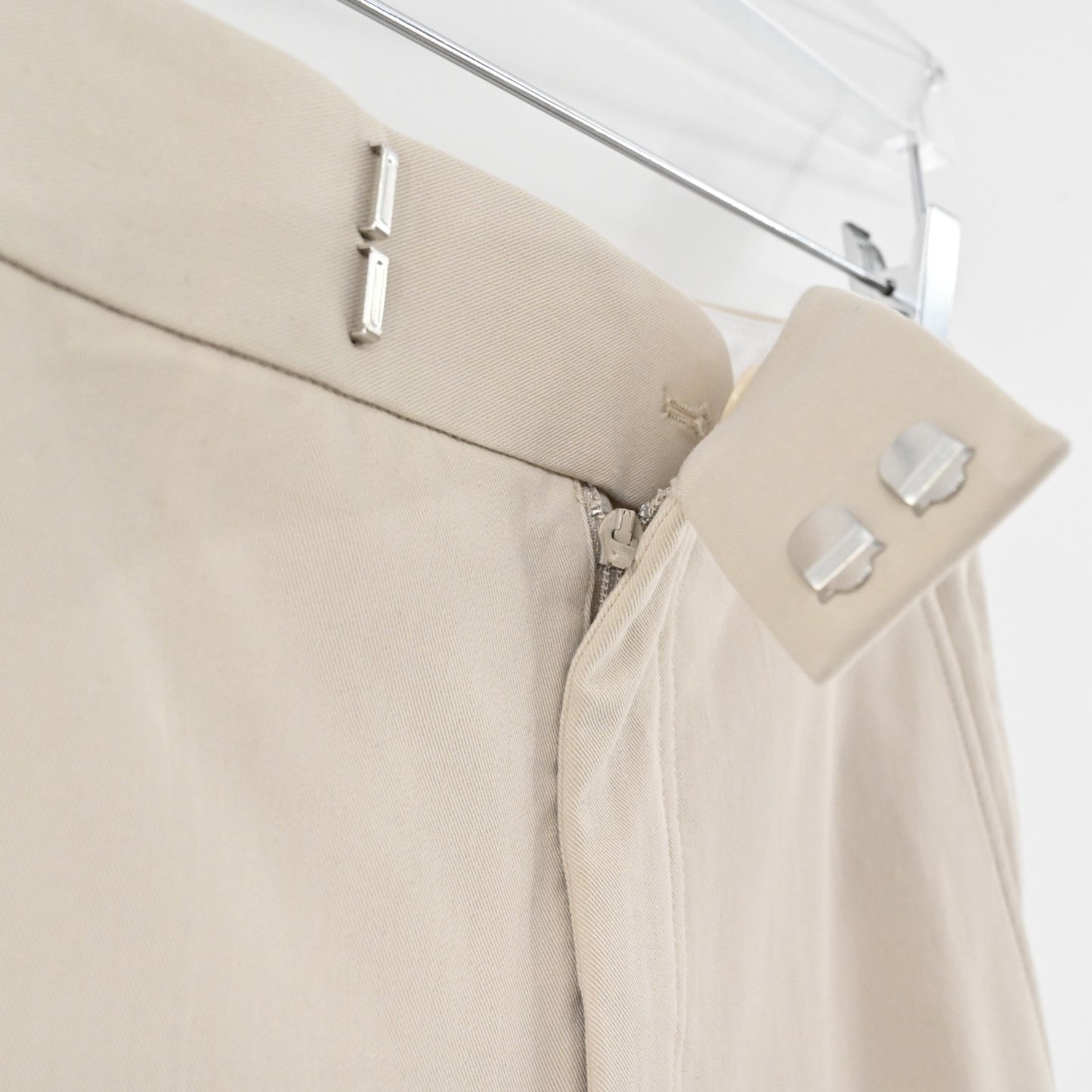 HELMUT LANG Pants Womens Size 2 Solid Beige Slim Straight Classic Trousers