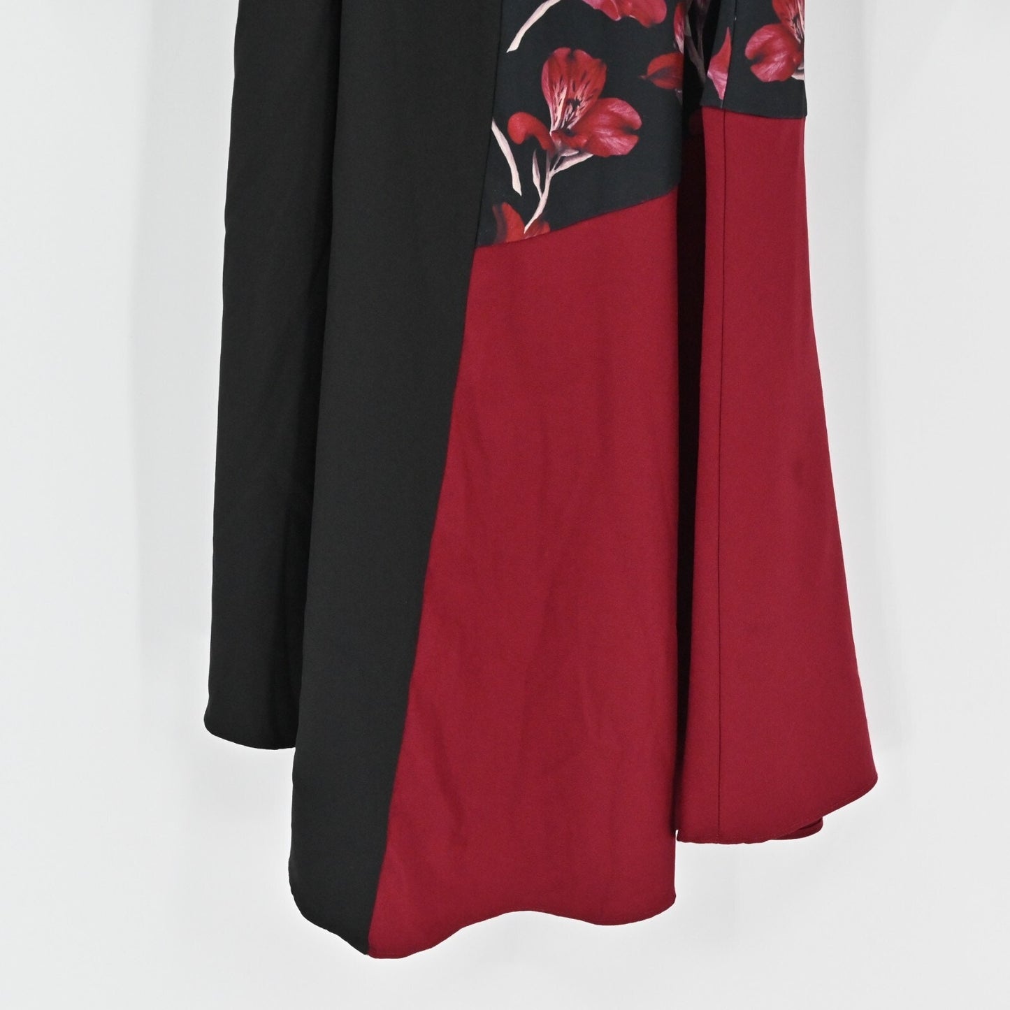 SLATE WILLOW Womens Anissa Wrap Dress Size XS Floral Colorblock Elegant Cocktail