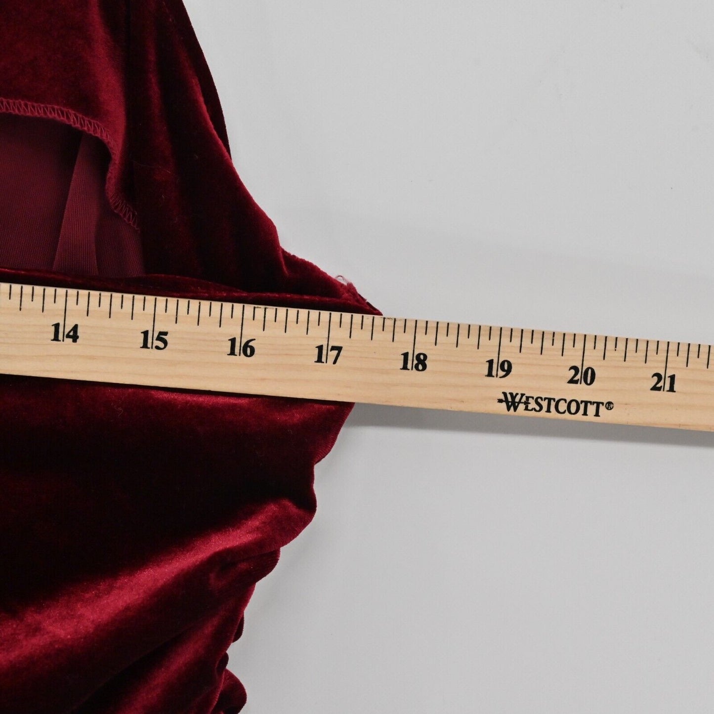 HOUSE of HARLOW Dress Womens Size L One Shoulder Velvet Ruched Side Garnet Red