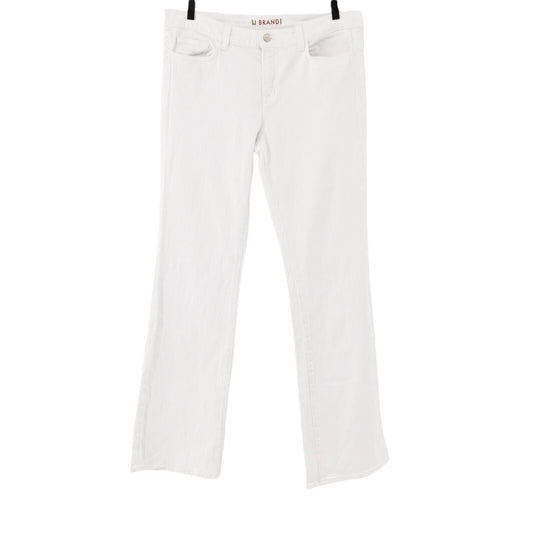 J BRAND Jeans Womens Size 32 White Denim Bootcut Mid Rise Classic Casual Coastal