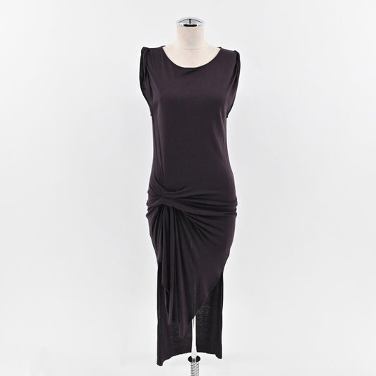 ALLSAINTS Dress Size S Purple Wool Blend Sleeveless Ruched Riviera Jersey Shift