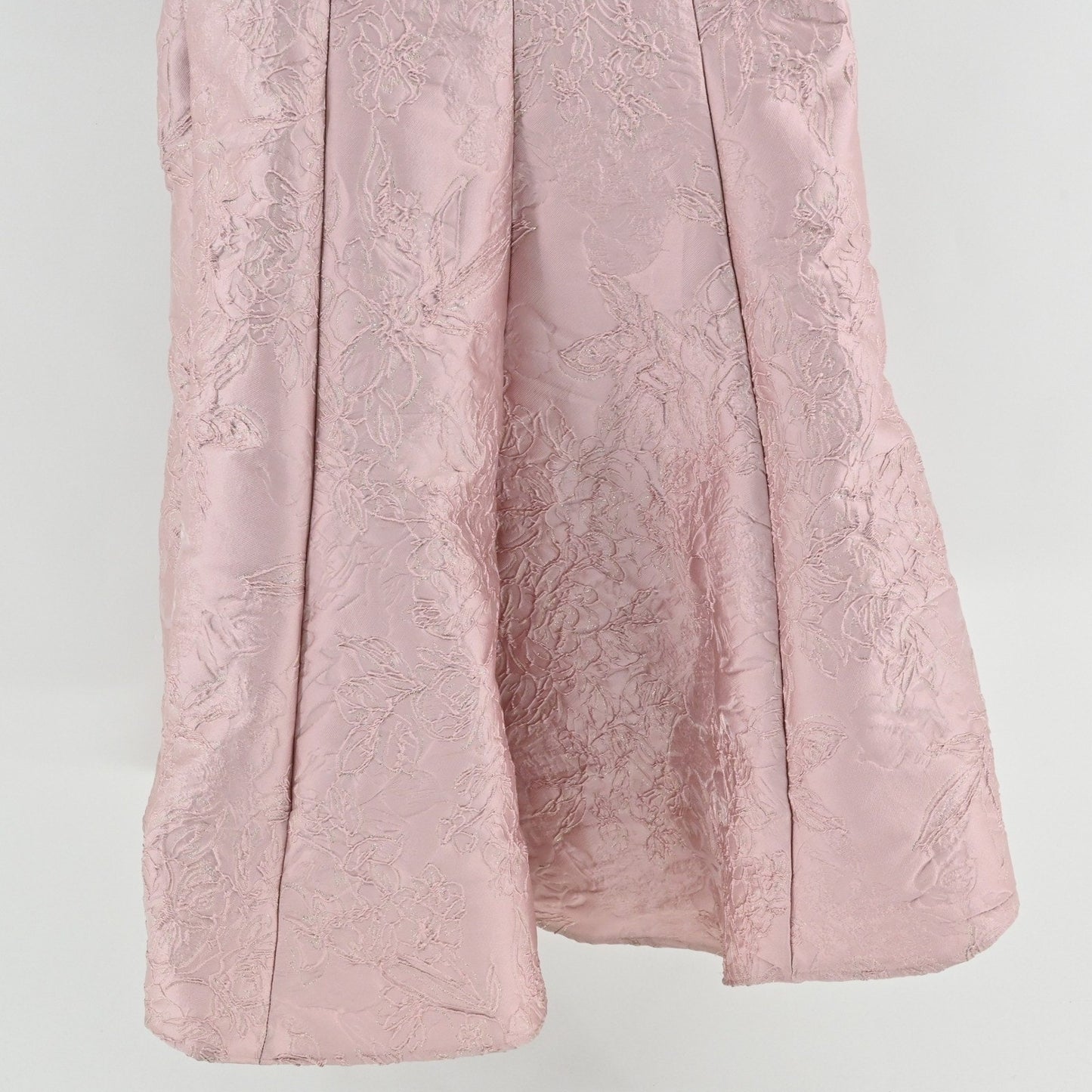 Feriani Couture Strapless Bow Ornate Evening Dress Size 14 Mauve 18878 Jacquard