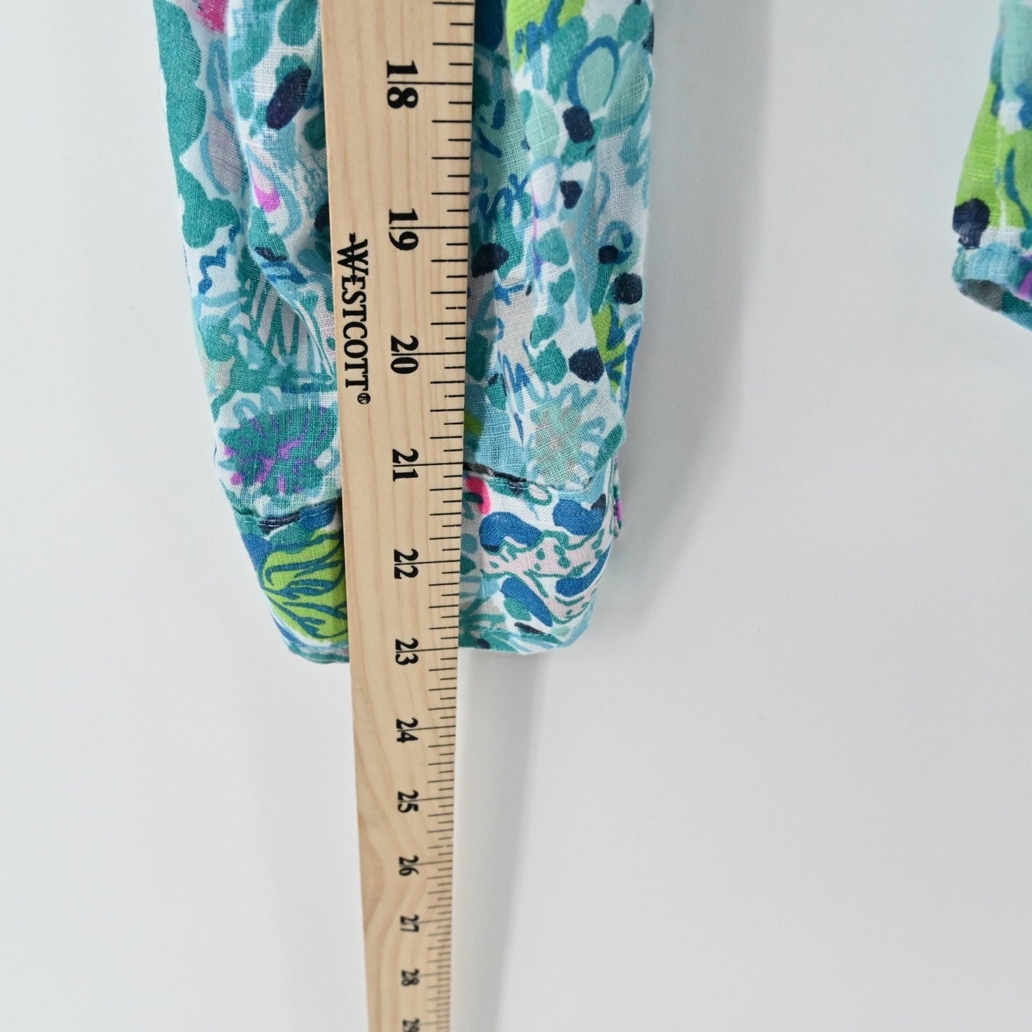 Lilly Pulitzer Sea View Linen Button Down Top Size XS Multi Dive Bar Button Blue