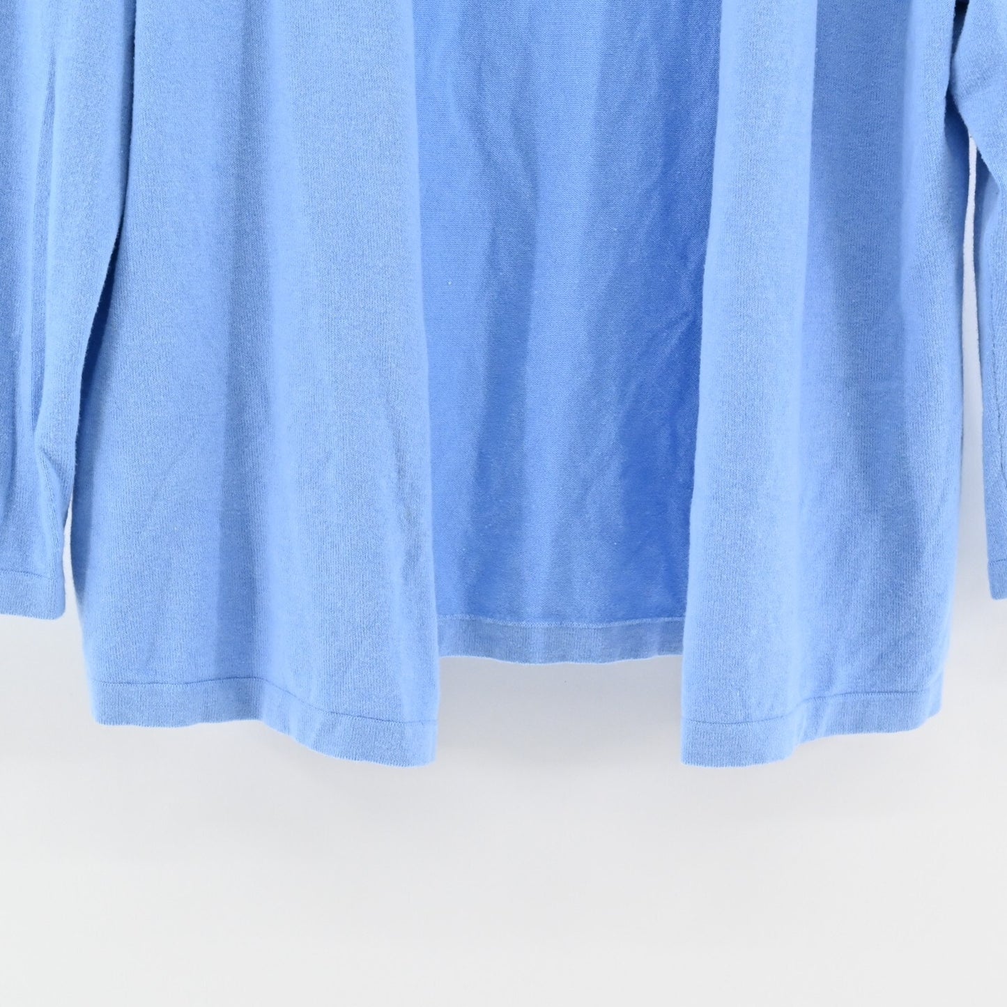 J MCLAUGHLIN Cardigan Sweater Womens Size M Solid Blue Cotton Modal Blend Knit