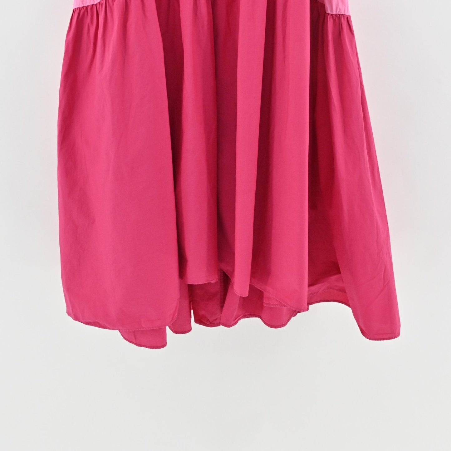 PETER SOM Pink Color Block Dress Size 10 Three Tier Sleeveless Tie Shoulder Midi