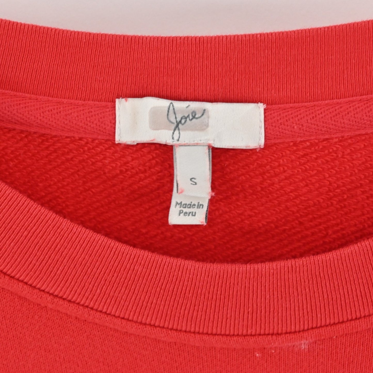 Joie Womens Caleigh Pima Cotton Sweatshirt Size S Red White The Hamptons Casual